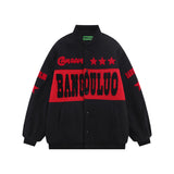 Men Cotton Padded Jacket Coat Embroidered Quilted Baseball Uniform Jacket Men's Autumn and Winter Loose Casual Cotton-Padded Jacket