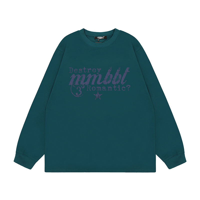 Men Long Sleeve Shirt Casual Long Sleeve Couple T-shirt Men and Women out Door Mechanical Style Loose