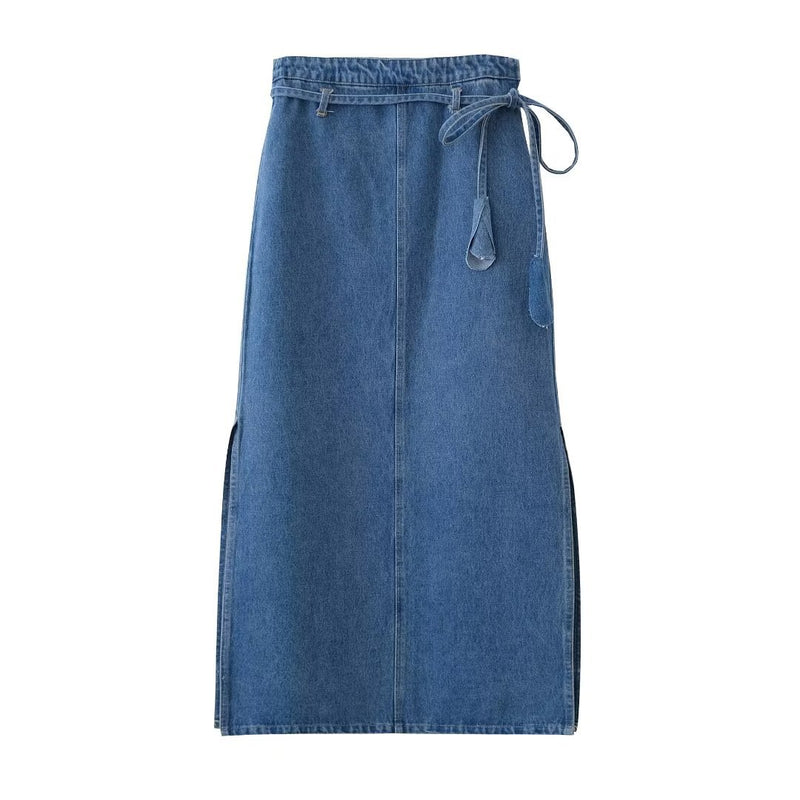 Women's Skirt High Waist Denim Skirt Women's Spring Mid-Length