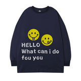 Men Long Sleeve Shirt Cartoon Pattern Printed Long Sleeve T-shirt Men and Women Couple Hip Hop