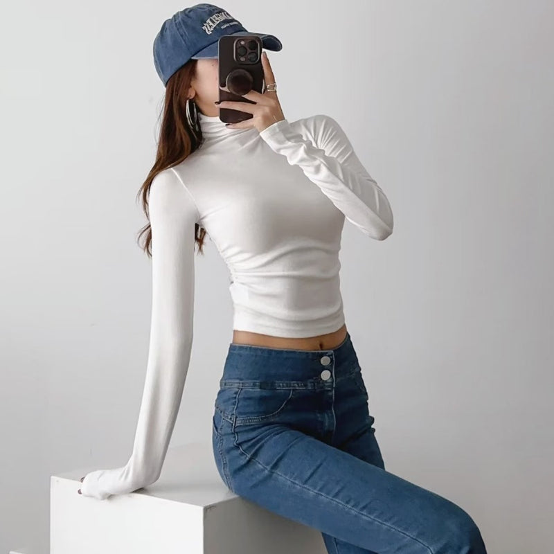 Women's T-Shirt Spring and Autumn Undershirt Women's T-shirt Top