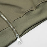 Men Hoodie Sweater Man Pair-Way Zipper Stitching Loose Cool Hoodie Autumn and Winter Clothing