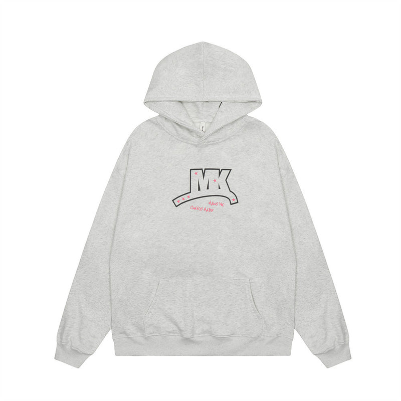 Men Hoodie Men's Ins Letter Printing Casual Long Sleeve Pullover Top