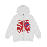Men Hoodie Zipper Jacket Men's Loose Cardigan Hoodie Sweatshirt