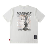 Men T Shirt Loose T-shirt Trendy Printed Short Sleeve Men's Summer