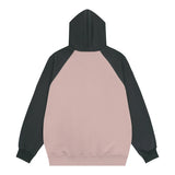 Men Hoodie Stitching Raglan Sleeve Hooded Sweater Men's Long Sleeve Pullover Hoodie