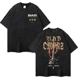 Bad Omens Rock Band Music Tour Washed T-shirts