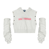 Women Hoodie Cropped Hoodie Girls Spring and Autumn Print Leisure