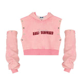 Women Hoodie Cropped Hoodie Girls Spring and Autumn Print Leisure