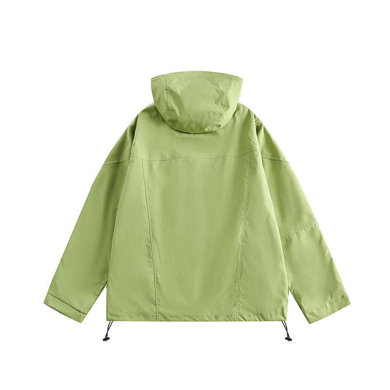 Unisex Jacket Autumn Washed Hooded Jacket Women