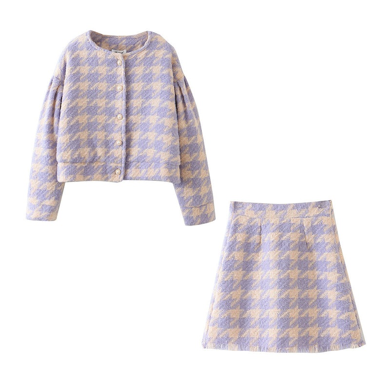 Women Skirt Autumn Woolen Coat Skirt Outfit