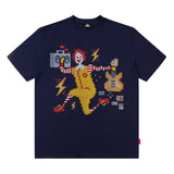 Men T Shirt Printed Short Sleeve Summer Loose round Neck Couple T-shirt Men and Women