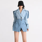 Frankie Shop Hourglass Blzer Autumn Stitching Versatile Suit Coat