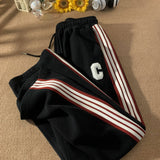 Men Sweatpants Sweatpants Men's Winter Loose Pants Sports Stripes