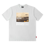 Men T Shirt Astronaut Print Hiphop Trendy Summer Short Sleeve T-shirt Men and Women