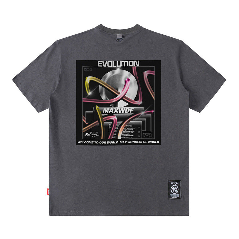 Men T Shirt Printed Short-Sleeved T-shirt for Men and Women