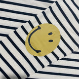 Kapital T Shirt Pingtian Hehong Arm Smiling Face Crew Neck Casual Cotton Striped Long Sleeved T-shirt