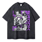 2024Roronoa Zoro T-shirts Vintage Washed Anime One Piece