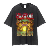 Anime Yu Gi Oh T Shirts Oversized Vintage Washed