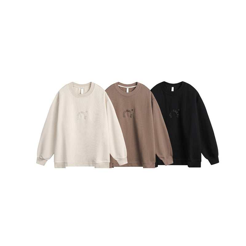 Unisex Hoodie Retro University Style Casual round-Neck Pullover Men and Women