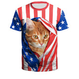 National Flag Day T Shirts Printed Outdoor All-Matching Short Sleeve T-shirt