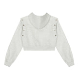 Women Hoodie Cropped Hoodie Girls Spring and Autumn Print Leisure