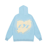 Men Hoodie Vintage Long Sleeve Loose Hooded Pullover Top Spring and Autumn