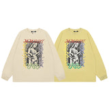Men Long Sleeve Shirt Printed Long Sleeve Bottoming T-shirt Men and Women Vibe All-Match Top Autumn