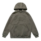 Men Fleece Lined Hoodie Embroidered Hoodie Long Sleeve Sports Hoodie Winter