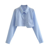 Women T-Shirt Short Design Fashion Polo Collar Shirt Top