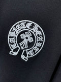 CHH Chrome Hearts T Shirts Letter Embroidered Leather Patchwork Short Sleeve T-shirt