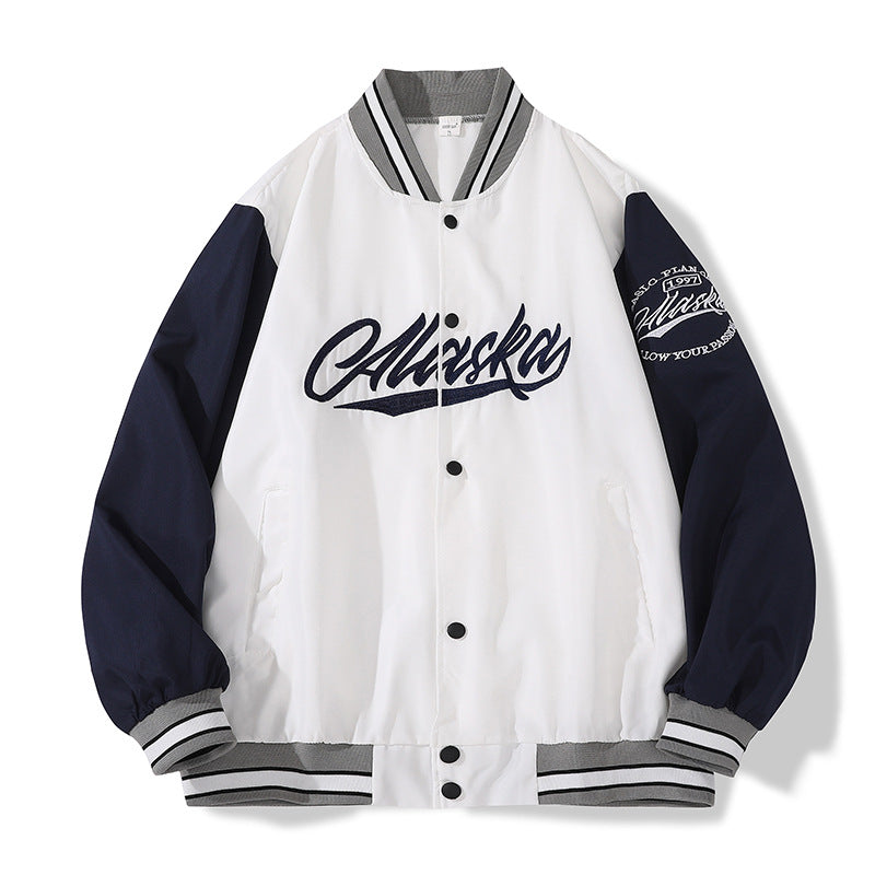 Varsity Jacket Vintage Spring, Autumn and Winter Bomber Jacket Couple Coat