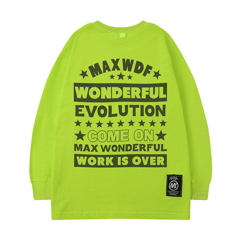 Men Long Sleeve Shirt Fashion Brand Autumn and Winter Long Sleeve Bottoming T-shirt Men and Women Hiphop Loose