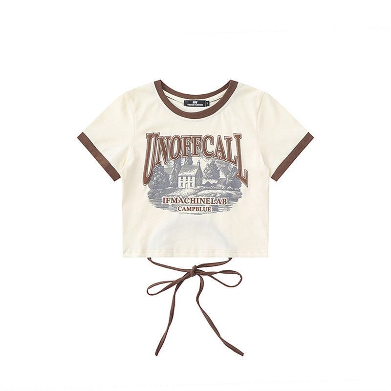 Women T-shirt Printed Short T-shirt Women's Summer Casual Multicolor Top