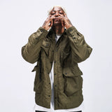 Men Cotton Padded Jacket Coat Cotton Coat Jacket Men's Clothing Autumn and Winter Loose Padded Jacket Cotton Padded Coat Ins