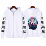 Anime Jujutsu Kaisen Zip Up Hoodies Autumn Ryomen