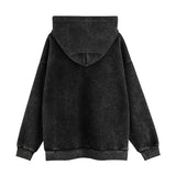 Men Hoodie Washed Old Hooded Sweater Men Autumn and Winter Loose