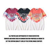 Bathing Ape T Shirt Tapering Tie-Dye T-shirt Short Sleeve Unisex Wear