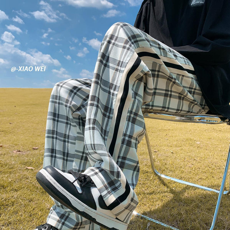 Men Sweatpants High Street Straight Wide Leg Pants