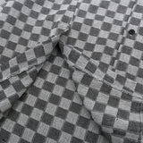 Men Long Sleeved T Shirt Contrast Color Long Sleeves Shirt Spring and Autumn High Street Loose Turn Button Shirt