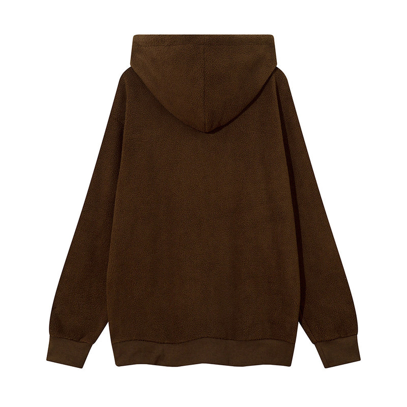 Men Hoodie Winter Hooded Jacket Men's Vibe Paste Cloth Embroidery Five-Pointed Star