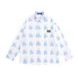 Men Long Sleeved T Shirt Printed Long Sleeve Shirt Boys BF Loose Casual Spring and Summer Shirt