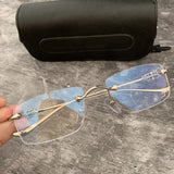CHH Chrome Hearts Glasses Frame Perforated Business Frameless