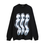Men Long Sleeve Shirt Hiphop Portrait Retro Long Sleeve Bottoming T-shirt Men and Women Vibe Idle Style