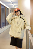 Unisex Jacket Autumn Zipper Contrast Color Jacket Coat Women's Clothing
