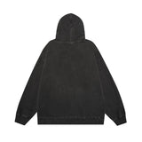 Men Hoodie Washed Hooded Sweater Casual Loose Long Sleeve Pullover
