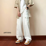 Men Sweatpants Men's Spring and Autumn Loose-Fitting Wide-Leg Trousers Hong Kong Style Casual Pants