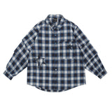 Men Long Sleeved T Shirt Long Sleeve Shirt Loose Five-Pointed Star Embroidered Lapel Casual Shirt