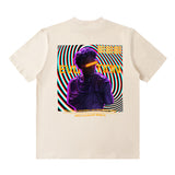 Men T Shirt Summer Letter Print Loose Short Sleeve T-shirt for Men and Women