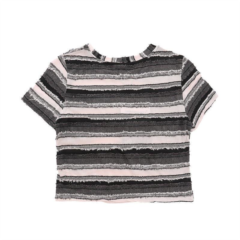 Women T-shirt Short-Sleeved T-shirt for Girls Summer Affixed Cloth Embroidered